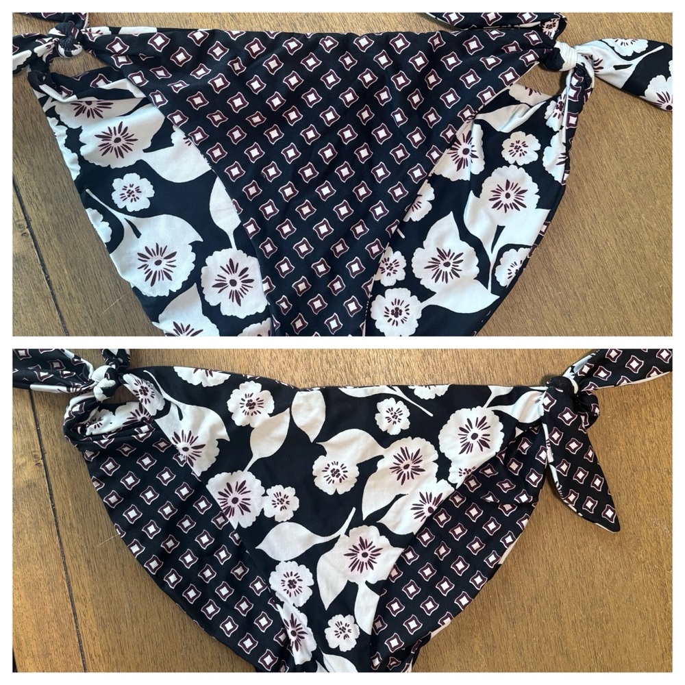 Kate Spade Reversible Floral and Geometric Bikini Bottom